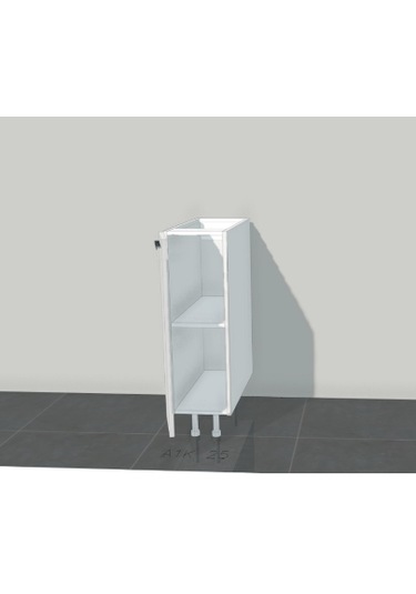 15 Cm Tek Kapak Mutfak Alt Dolabı