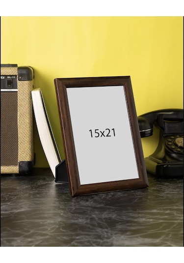 15x21 Kahverengi Ayaklı Resim Fotoğraf Çerçevesi
