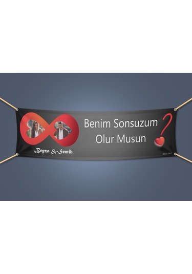 Zemzemreklam Fotoğraflı Evlilik Teklifi Afişi Pankartı