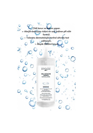 Byphasse Dermo Micellar Surgras Kuru Ve Normal Ciltler İçin Misel Duş Jeli 1 L