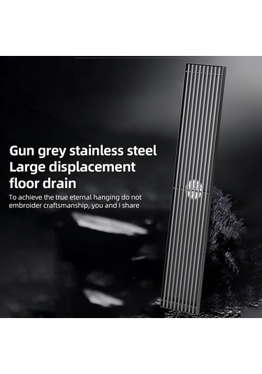 Youtek 304 Paslanmaz Çelik Uzun Suket, Patenti Li Kokusuzluk Ve Su Geri Akışını Engelleme, Saç Filtresi İle Büyük Debi, Banyo/ütü Makinesi İçin, 75mm Boru Uyumlu 8x20x4cm Paslanmaz Çelik