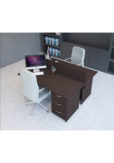 Burovena Vena Nil Workstation Ikili Çalışma Masa 158Cm X 140Cm X 115H