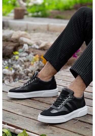 Saphiro Günlük Ortopedik Erkek Sneaker Spor Ayakkabı Siyah