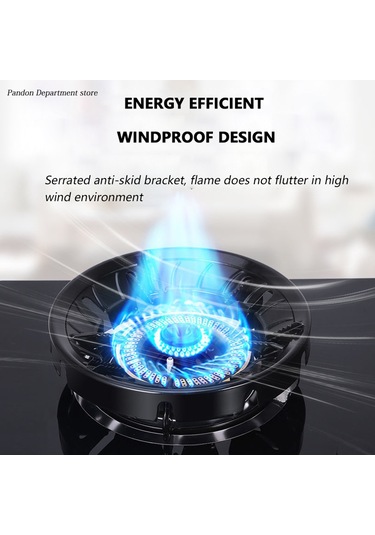 Reedark Gaz Ocağı Enerji Tasarruflu Ateş Toplayıcı Kalkanı - 5 Açıkli Kromlu Alüminyum Dayanıklı Mutfak Destek Aparatı