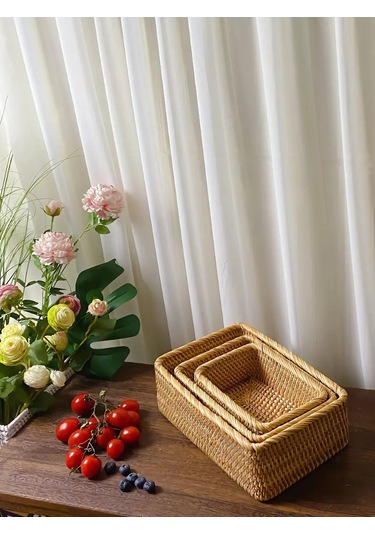 Home Set Meyveler İçin Örgülü Sepet 192893127 Kahverengi