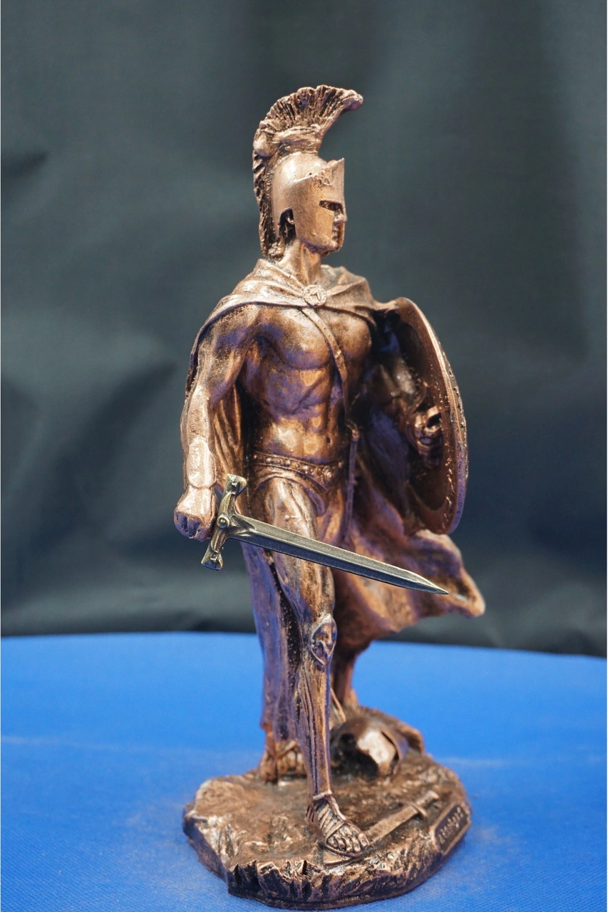 Antik Yunan Mitolojisi Leonidas Heykel Biblo Güç Ve Cesareti Yansıtan Dekoratif Aksesuar 25 Cm