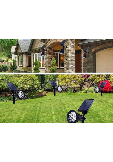 Çok Renkli 7 Led’Li Solar Güneş Enerjili Kazıklı Bahçe Aydınlatma