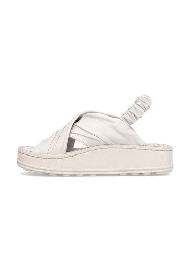 Mammamia D25ys-2585 Kadın Hakiki Deri Düz Sandalet Kemik Kemik