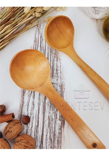 Ahşap Tahta Mutfak Kaşık Seti 2 Parça Kayın Şimşir Ağacı 2-7