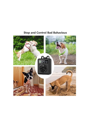 Köpekler İçin Akıllı Havlama Önleyici Cihaz Kapalı Açık Siyah