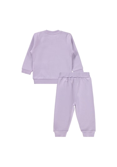 Civil Baby Çiçek Love Baskılı 6-18 Ay Takım - Lila