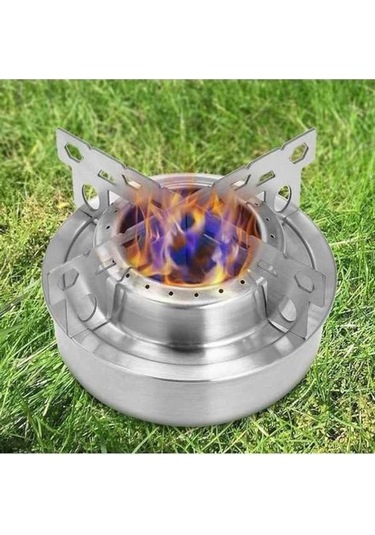 Pazly Ve Taşınabilir Stand Seti Raf Ocak Mini Kombinasyon Gümüş Çapraz Ayaklı Alkol Alan Açık Dn Gümüş