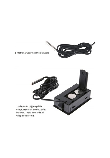 Dijital Problu Lcd Mutfak Kuluçka İç Dış Mekan Mini Termometre