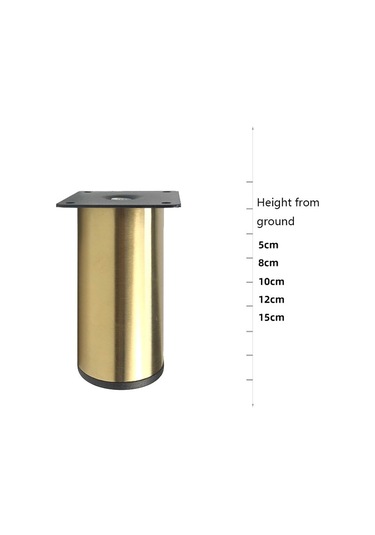 Sones Lh-ou050 Kalınlaştırılmış Paslanmaz Çelik Mobilya Destek Ayakları, Yükseklik: 5cm Mat Siyah