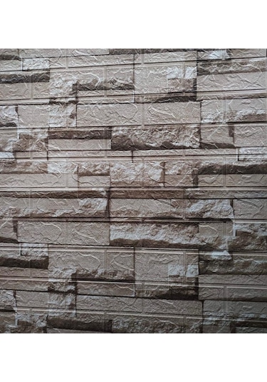 70x38cm 1 Adet Silinebilir Yapışkanlı 3d Tuğla Tv Ünite Arkası Duvar Kağıdı Paneli Nw116