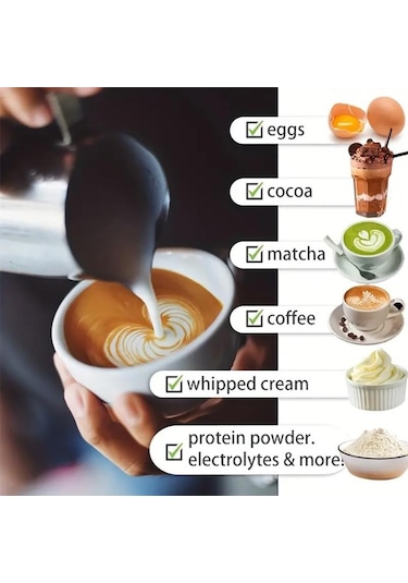 Jms Usb Şarj Edilebilir 3 Hız Kademeli Elektrikli Süt Köpürtücü