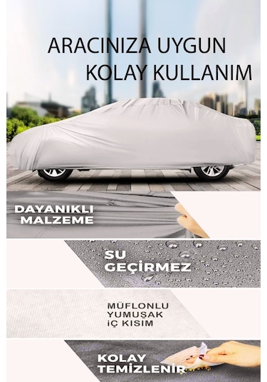 Ford Focus Sedan Tüm Modeller Uyumlu Branda Lüx Kalite Oto Brandası, Araba Çadırı Oto Örtüsü Universal