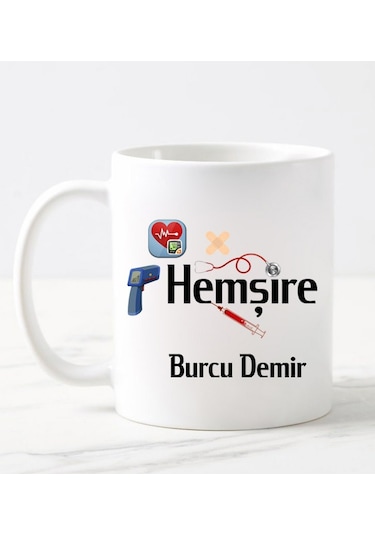 Nilhediye İsme Özel Hemşire Kupa Bardak - 486974770
