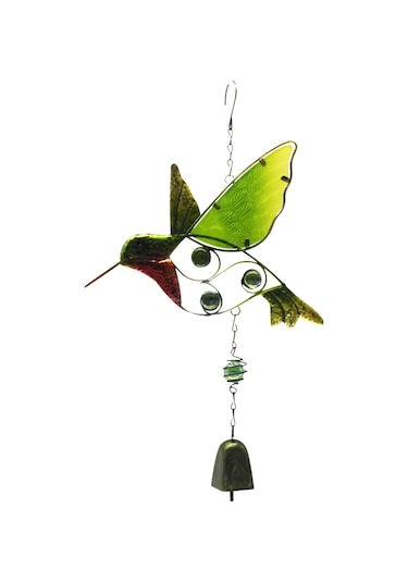 Kosona Çift Renkli Kuş Şekilli Metal Ve Cam Zil, Doğa Sesleriyle Ev Dekorasyonu, Stres Azaltıcı, Bahçe Balkon Hediyelik