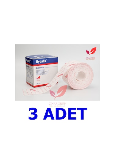 Hypafix Hipoalerjenik Şerit Flaster Sargı Tutucu Bant 5 CM x 10 M 3 Adet