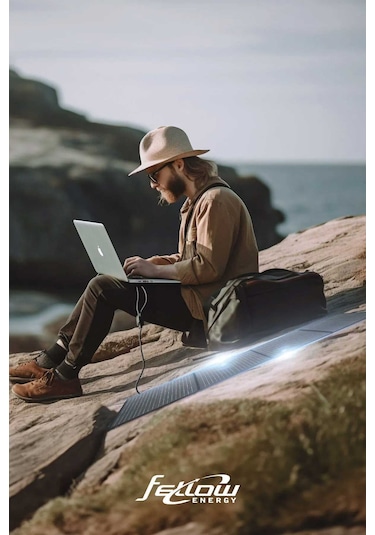 Fellow 50w Katlanabilir Çanta Tipi Solar Güneş Panel Seti + Power