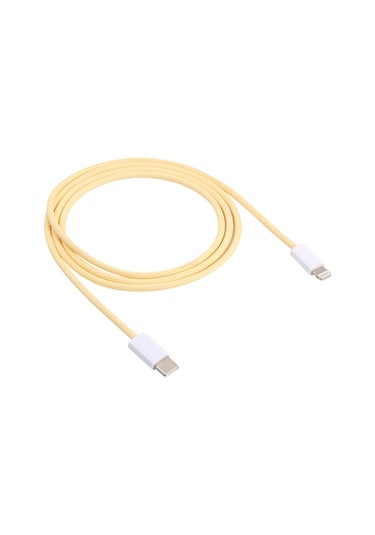 12w Pd Usb-c / Type-c - 8 Pin Veri Kablosu, Kablo Uzunluğu: 1m Sarı