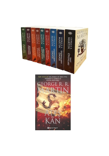 Game Of Thrones Taht Oyunları 10 Kitap Set - Ateş ve Kan