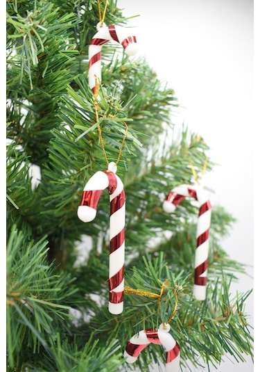 Waldern 6lı Şeker Kamışı Yılbaşı Süs 11cm