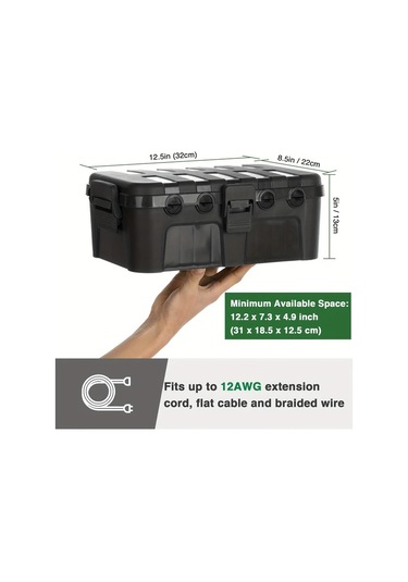 Fochsia Beyaz Renkli Outdoors Uzatma Kablosu Priz Koruma Kutusu