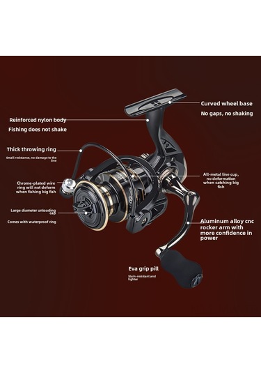 Moveevo Deukıo Ac 2. Nesil 3000 Tam Metal Spinning Makinesi - Uzak Atışlı, Tuzlu & Taze Su Uyumlu, Dayanıklı Balık Makinesi - Toptan Satış