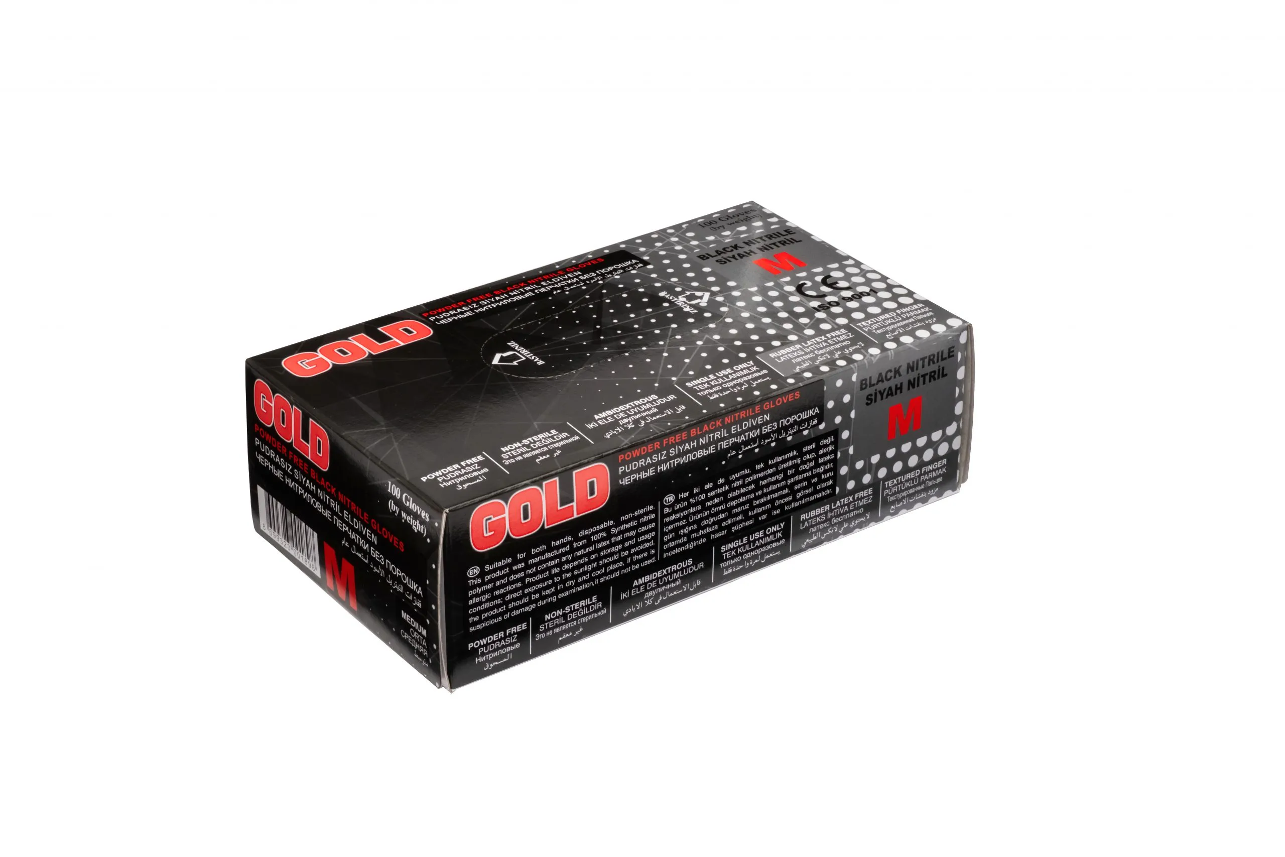 Gold Siyah Nitril Eldiven Medium M
