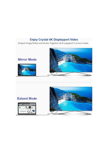 Paugge 8K/4K60Hz Thunderbolt 4/3 Usbc To Displayport Kablo