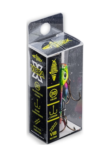 Vibrasyon Yem - Lrf/spin Jig - Fishack Vibrax - 15g 55mm - Rainbow Fury - Uv Boyalı