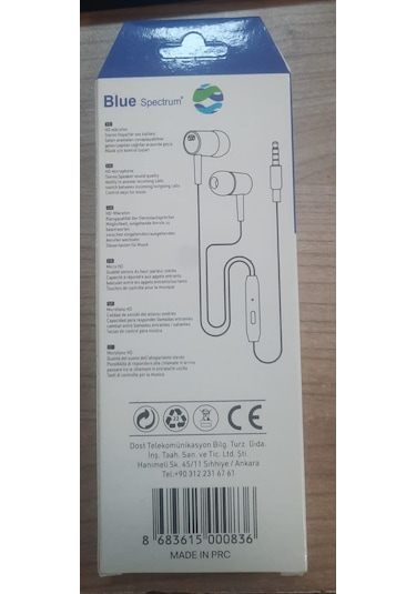 Blue Spectrum D21 Kablolu Kulak İçi Kulaklık