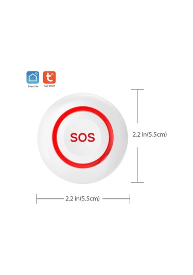 Anjiexun Wifi Sos Alarm Düğmesi Pil Şarj Edilebilir Yaşlı Akıllı Acil Durum