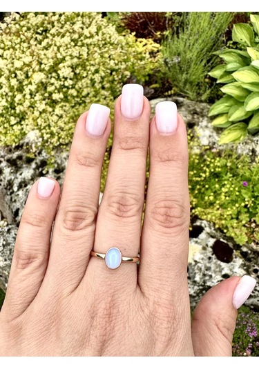 Elana Sentetik Ay Taşı Yüzük 154540334 Beyaz