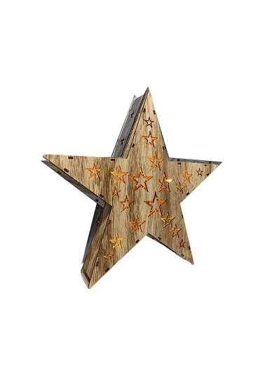 Magicledcorner Yıldızlı Ahşap Yıldız Pano