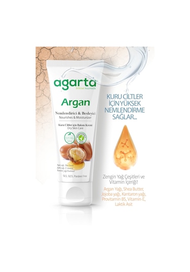 Agarta Doğal Argan Besleyici Nemlendirici Cilt Kremi 75 ML