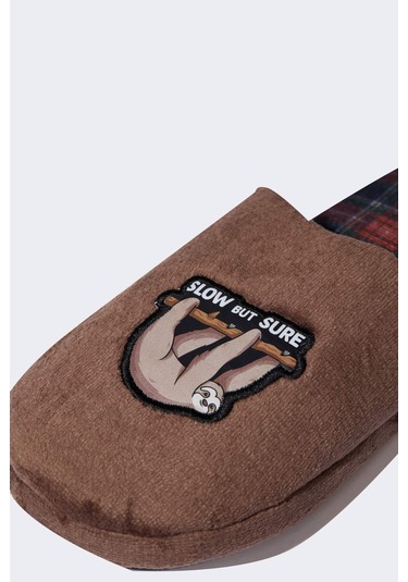 DeFacto Erkek Düz Taban Slip On Terlik D3083AX24WNBN290 Kahve