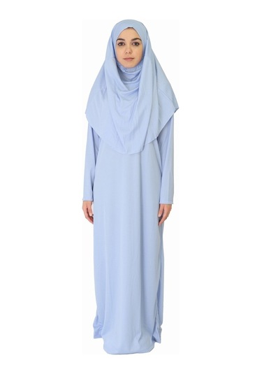 Bebe Mavisi Fermuarsız Namaz Elbisesi (545584222) Bebek Mavisi