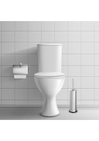 Paslanmaz Wc Fırçalık Krom