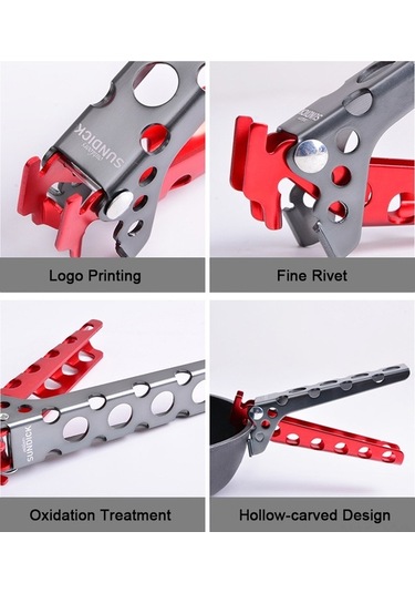 Dancemonkey Kampçılar İçin Pratik & Hafif Tencere Tut. - Paslanmaz Alüminyum Siyah Siyah