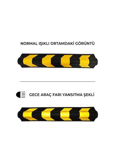 Otopark Kolon Köşe Koruyucu İmalatı Oval Kauçuk Köşe Koruyucu 2 Adet