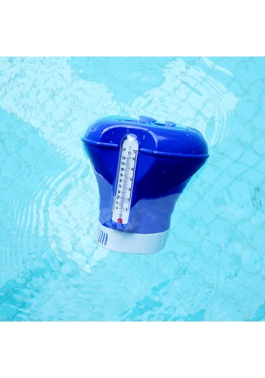 Teltree 8 İççin Pp Klor Tablet Dağıtıcı - Termometreli Havuz / Yüzme Havuzu İlaç Uygulayıcı