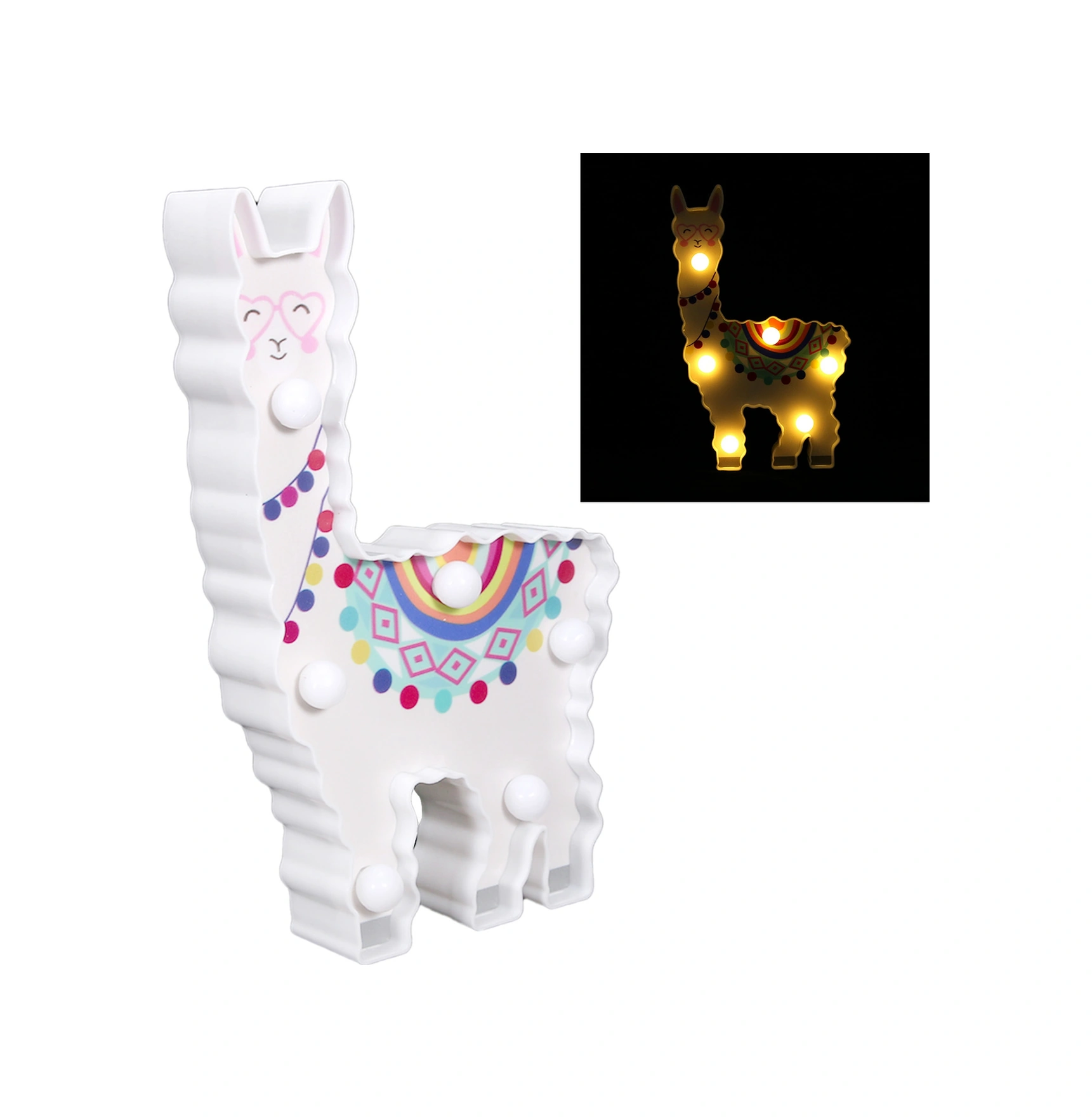 Xiyyadms Kuzu Desenli Led Gece Lambası - Islak Beyaz Işık, Noel/parti/özel Günler İçin Oda Dekorasyonu, Ayaklı Ve Asılı Kullanıma Uygun Pil Dahil Değil Sıcak Beyaz
