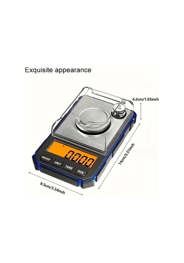 Fastbuy Challenger Turuncu 50g 0001g Hassas Dijital Cep Terazisi, Taşınabilir Arka Aydınlatmalı Turuncu
