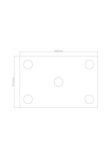 Motifpiyer Tavan Spot Göbek 52--Dikdörtgen 86 Cm x 56 Cm