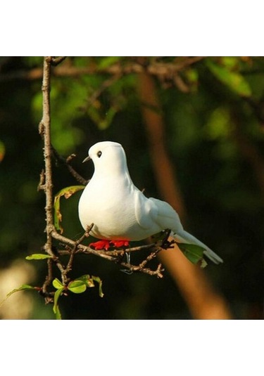 Lijinxu Yapay Güvercin Güvercin Heykelcik Bahçe Veranda Gölet