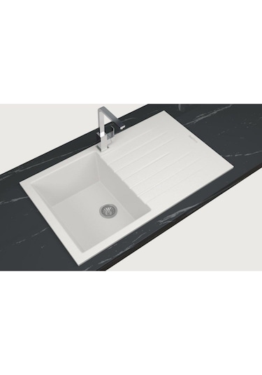 Real Troya 86 Granit Eviye Real Stone P004 Beyaz
