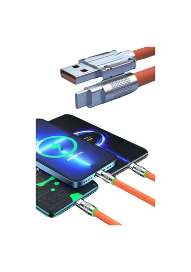 Android Ve İos Uyumlu 180 Derece Type-c Şarj Kablosu